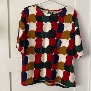 NWT RARE Marimekko x Uniqlo iconic 2018 sold out collection polka dot tee
